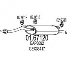01.67120 MTS Глушитель выхлопных газов конечный