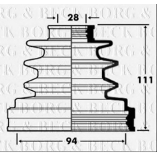 BCB2877 BORG & BECK Пыльник, приводной вал