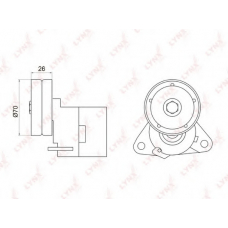 PT-3031 LYNX Ролик руч.ремня opel astra,vec
