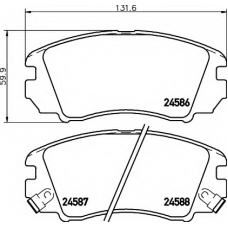 8DB 355 013-521 HELLA Комплект тормозных колодок, дисковый тормоз