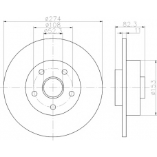 8DD 355 112-351 HELLA PAGID Тормозной диск