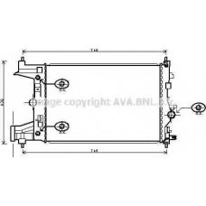 OLA2545 AVA Радиатор, охлаждение двигателя