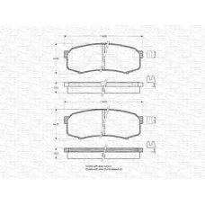 363702160762 MAGNETI MARELLI Комплект тормозных колодок, дисковый тормоз