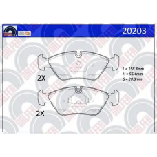 20203 GALFER Комплект тормозных колодок, дисковый тормоз