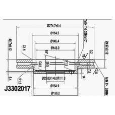 J3302017 NIPPARTS Тормозной диск