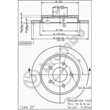 08.4931.10 BREMBO Тормозной диск