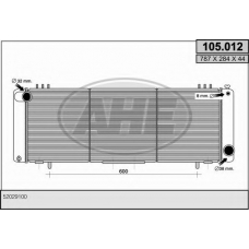 105.012 AHE Радиатор, охлаждение двигателя