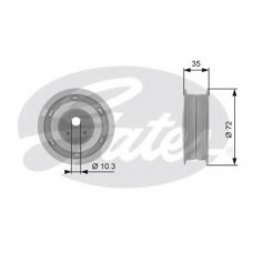 T41080 GATES Натяжной ролик, ремень грм