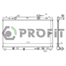 PR 1830A2 PROFIT Радиатор, охлаждение двигателя