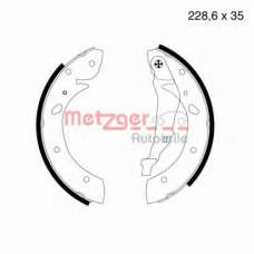 MG 708 METZGER Комплект тормозных колодок