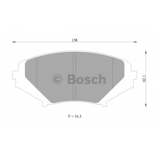 0 986 AB2 294 BOSCH Комплект тормозных колодок, дисковый тормоз