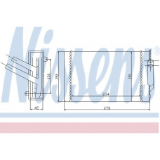 70976 NISSENS Теплообменник, отопление салона