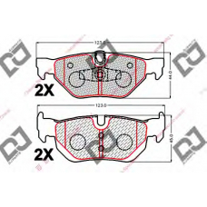 BP2129 DJ PARTS Комплект тормозных колодок, дисковый тормоз