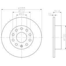 8DD 355 109-591 HELLA PAGID Тормозной диск