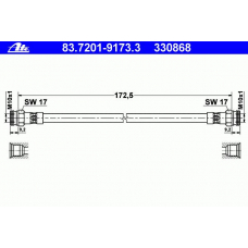 83.7201-9173.3 ATE Тормозной шланг