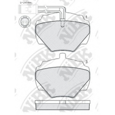 PN0237W NiBK Комплект тормозных колодок, дисковый тормоз