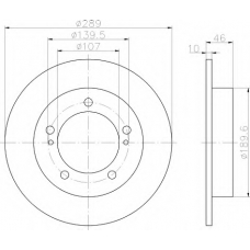 8DD 355 101-291 HELLA Тормозной диск