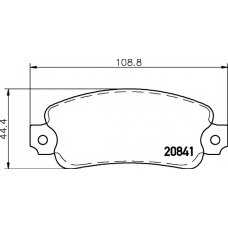 8DB 355 019-021 HELLA PAGID Комплект тормозных колодок, дисковый тормоз