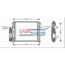 1800761 KUHLER SCHNEIDER Радиатор, охлаждение двигател