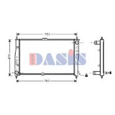 510090N AKS DASIS Радиатор, охлаждение двигателя