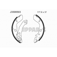 J3500503 NIPPARTS Комплект тормозных колодок