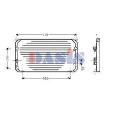 213800N AKS DASIS Конденсатор, кондиционер
