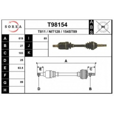 T98154 EAI Приводной вал