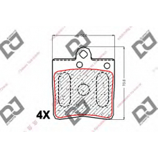 BP1870 DJ PARTS Комплект тормозных колодок, дисковый тормоз