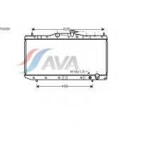 TO2291 AVA Радиатор, охлаждение двигателя