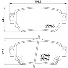 P 56 098 BREMBO Комплект тормозных колодок, дисковый тормоз