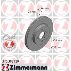 370.3081.20 ZIMMERMANN Тормозной диск