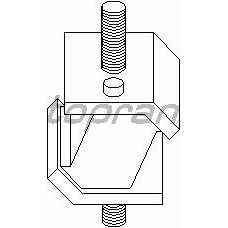 500 009 TOPRAN Подвеска, ступенчатая коробка передач