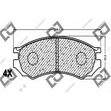 BP1017 DJ PARTS Комплект тормозных колодок, дисковый тормоз