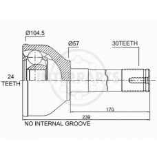 OJ-0222 InterParts Шарнирный комплект, приводной вал