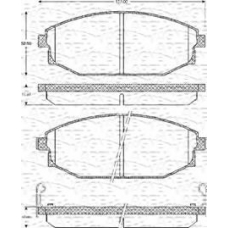 363702161147 MAGNETI MARELLI Комплект тормозных колодок, дисковый тормоз