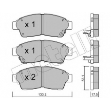 22-0149-0 METELLI Комплект тормозных колодок, дисковый тормоз