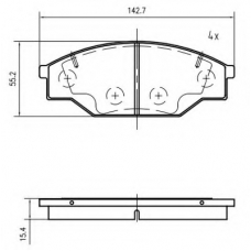 K416500 Vema Комплект тормозных колодок, дисковый тормоз