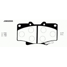 J3602055 NIPPARTS Комплект тормозных колодок, дисковый тормоз