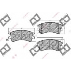 BP1156 DJ PARTS Комплект тормозных колодок, дисковый тормоз