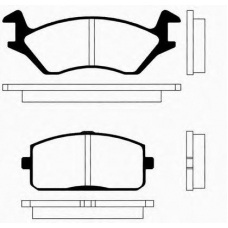 J PA-202AF JAPANPARTS Комплект тормозных колодок, дисковый тормоз