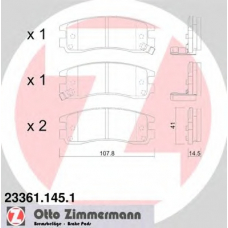 23361.145.1 ZIMMERMANN Комплект тормозных колодок, дисковый тормоз