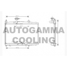 104571 AUTOGAMMA Радиатор, охлаждение двигателя