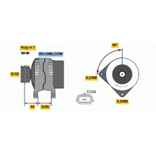 0 986 046 440 BOSCH Генератор