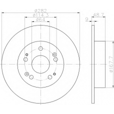 8DD 355 116-521 HELLA Тормозной диск