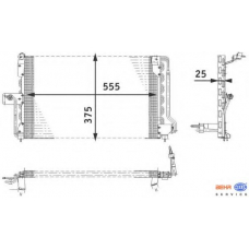 8FC 351 036-021 HELLA Конденсатор, кондиционер