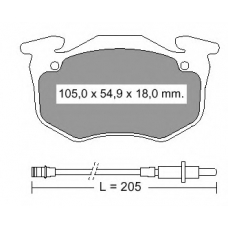 832561 Vema Комплект тормозных колодок, дисковый тормоз