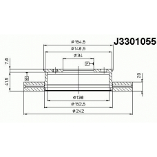 J3301055 NIPPARTS Тормозной диск