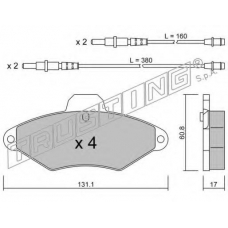 146.0 TRUSTING Комплект тормозных колодок, дисковый тормоз