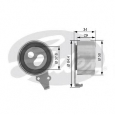 T41266 GATES Натяжной ролик, ремень грм