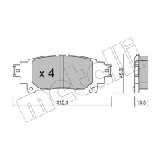 22-0977-0 METELLI Комплект тормозных колодок, дисковый тормоз